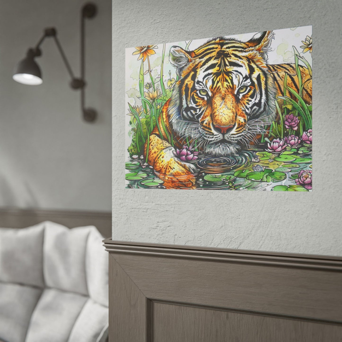 Tiger Illustration Poster — Rolled Art Print