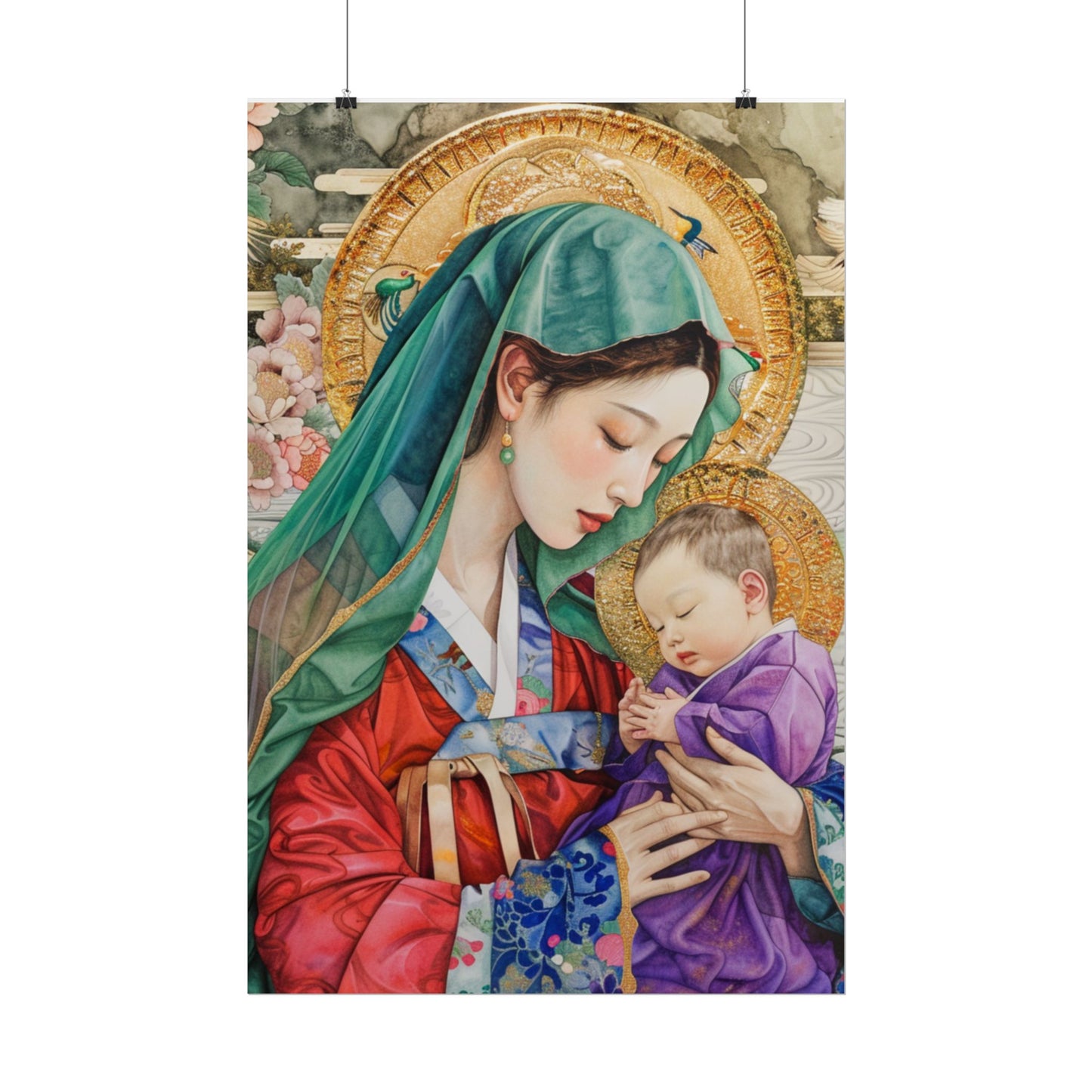 Madonna and Child Poster — Elegant Religious Art Print (Rolled Poster)