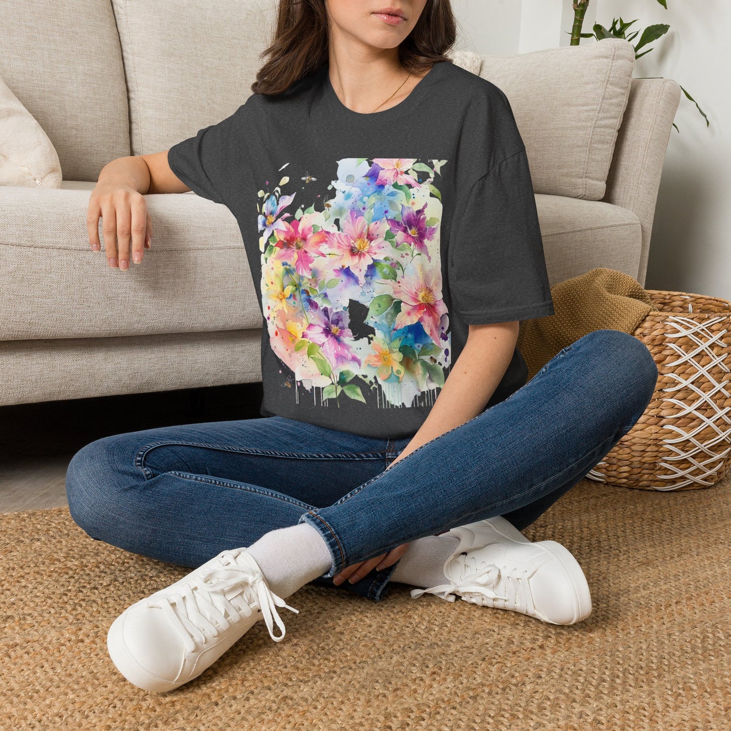 Watercolor Floral T-Shirt — Pastel Bloom Garden Tee