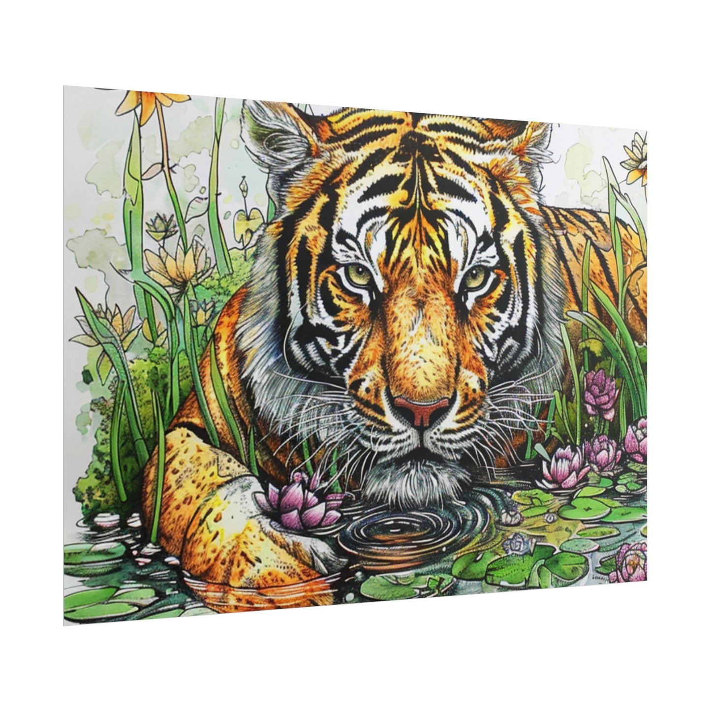 Tiger Illustration Poster — Rolled Art Print