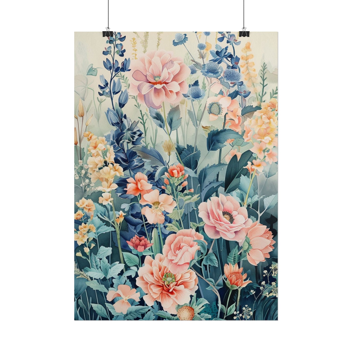 Vintage Floral Botanical Poster — Rolled Wall Art Print