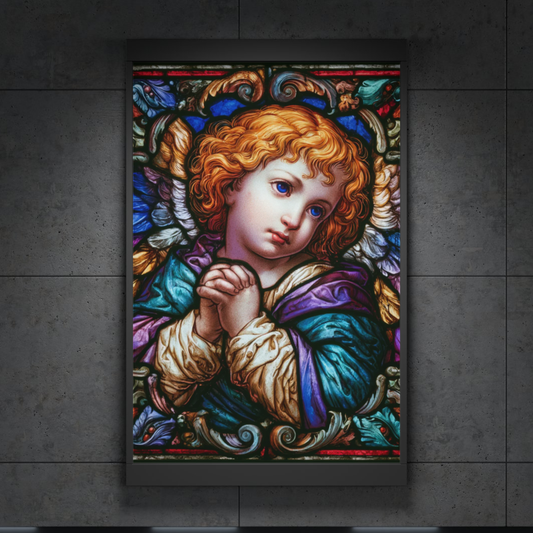 Stained Glass Angel Poster
