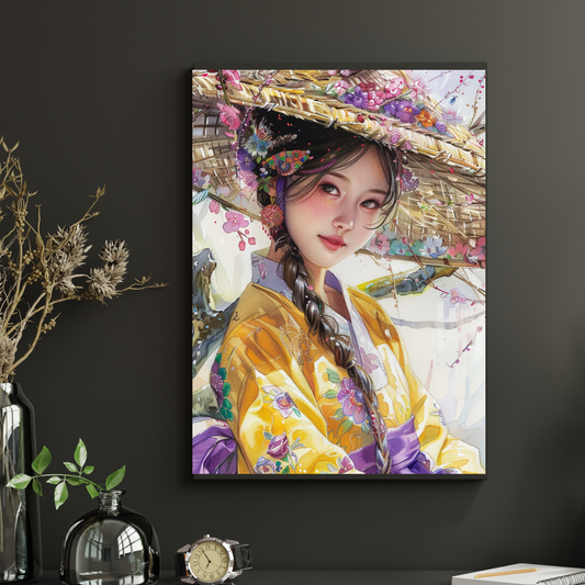 Floral Geisha Art Print