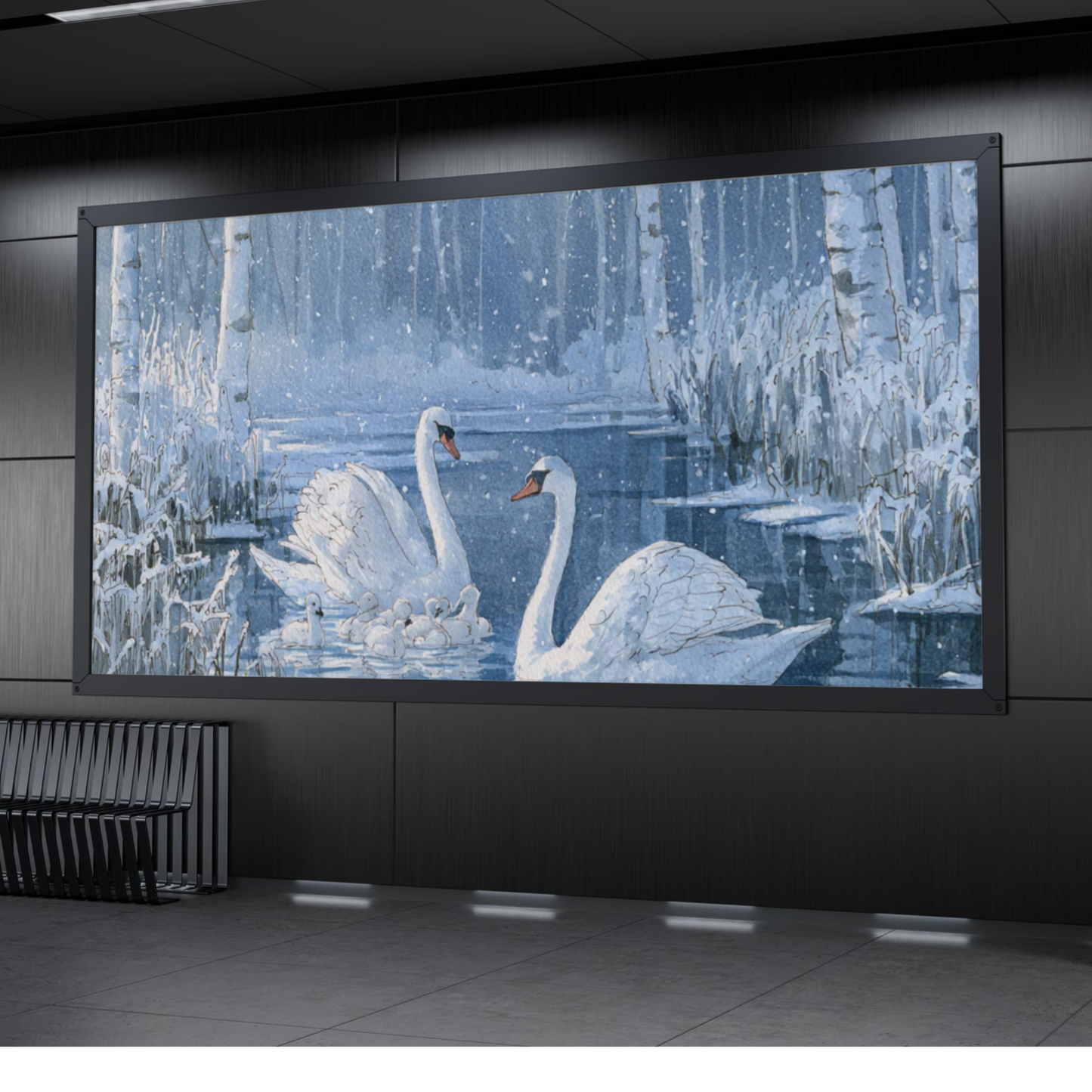 Swan Lake Winter Poster