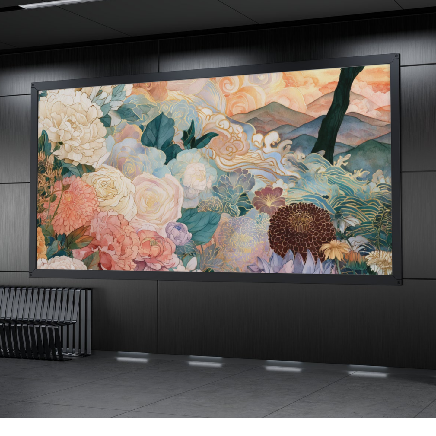 Floral Dreamscape Rolled Poster