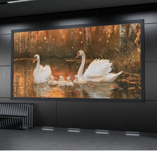 Swan Family Poster
