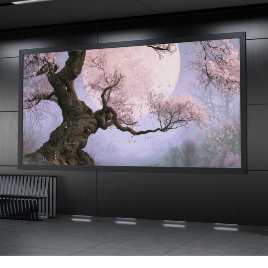 Cherry Blossom Fantasy Poster — Serene Tree Landscape Wall Art
