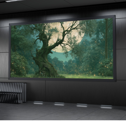 Moonlit Tree Poster — Fantasy Landscape Wall Art