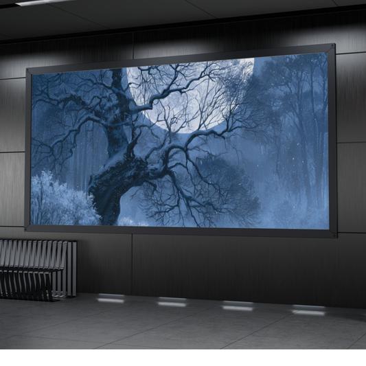 Moonlit Winter Forest Poster — Large Rolled Art Print