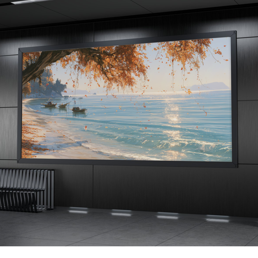 Seaside Autumn Beach Poster — Rolled Landscape Wall Art