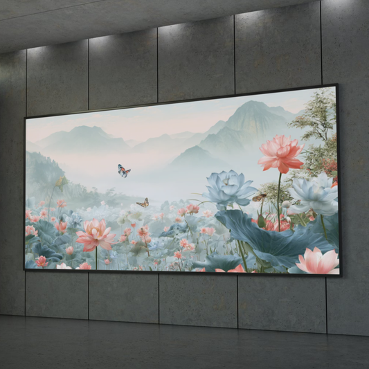 Dreamy Lotus Meadow Wall Art Poster