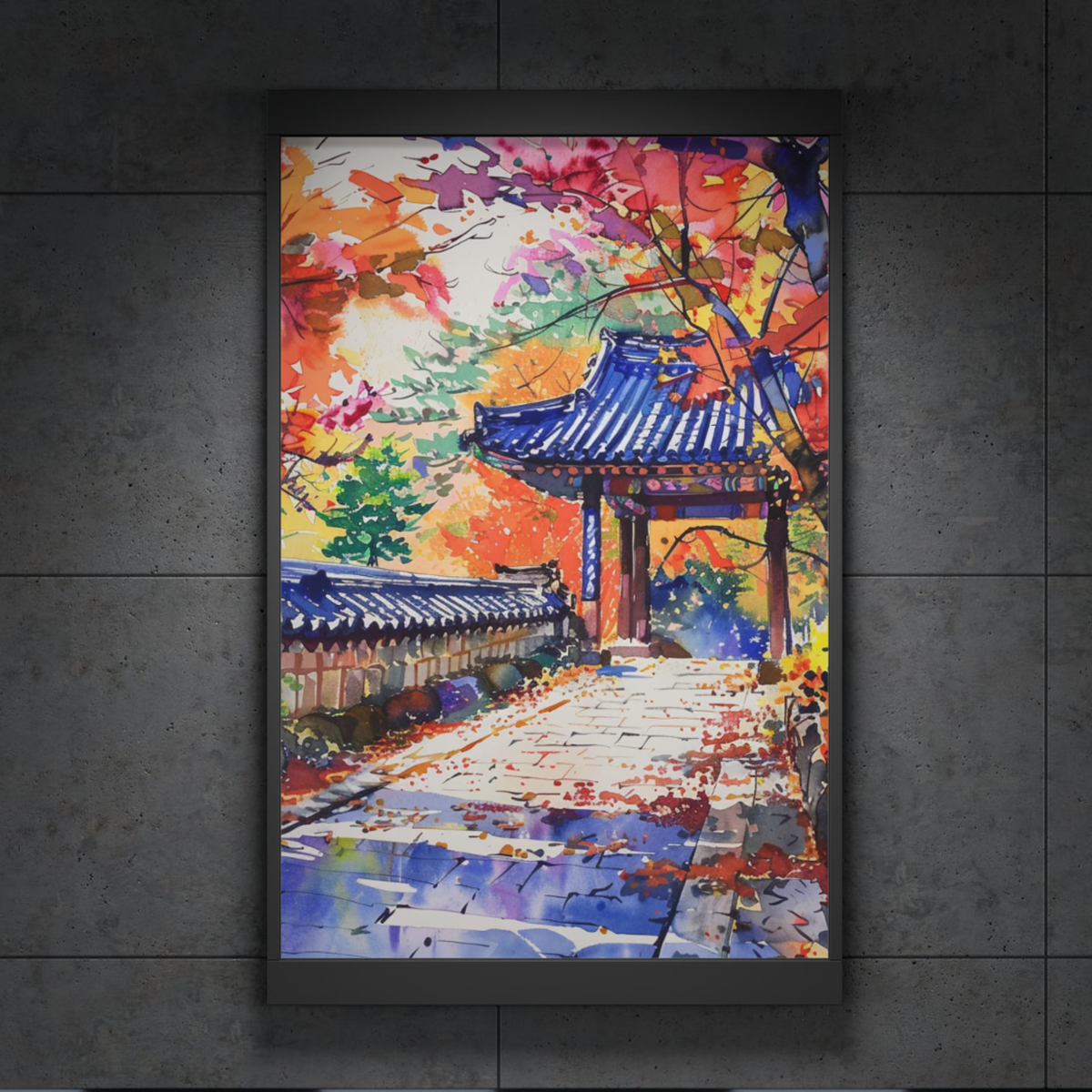 Autumn Pagoda Rolled Poster