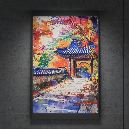 Autumn Pagoda Rolled Poster