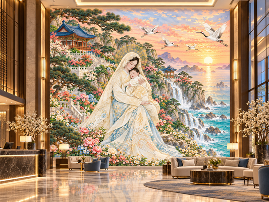 Madonna and Child Religious Wall Art Print
