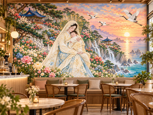 Madonna and Child Religious Wall Art Print