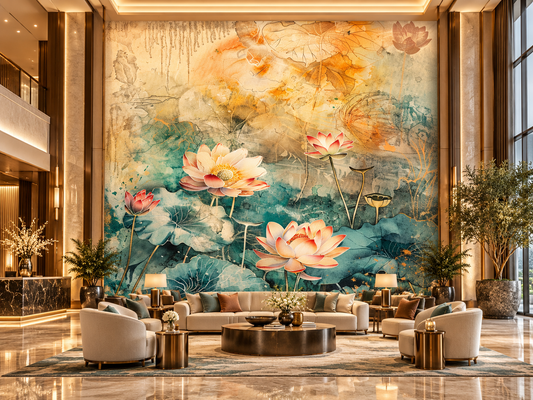 Watercolor Lotus Flower Matte Poster