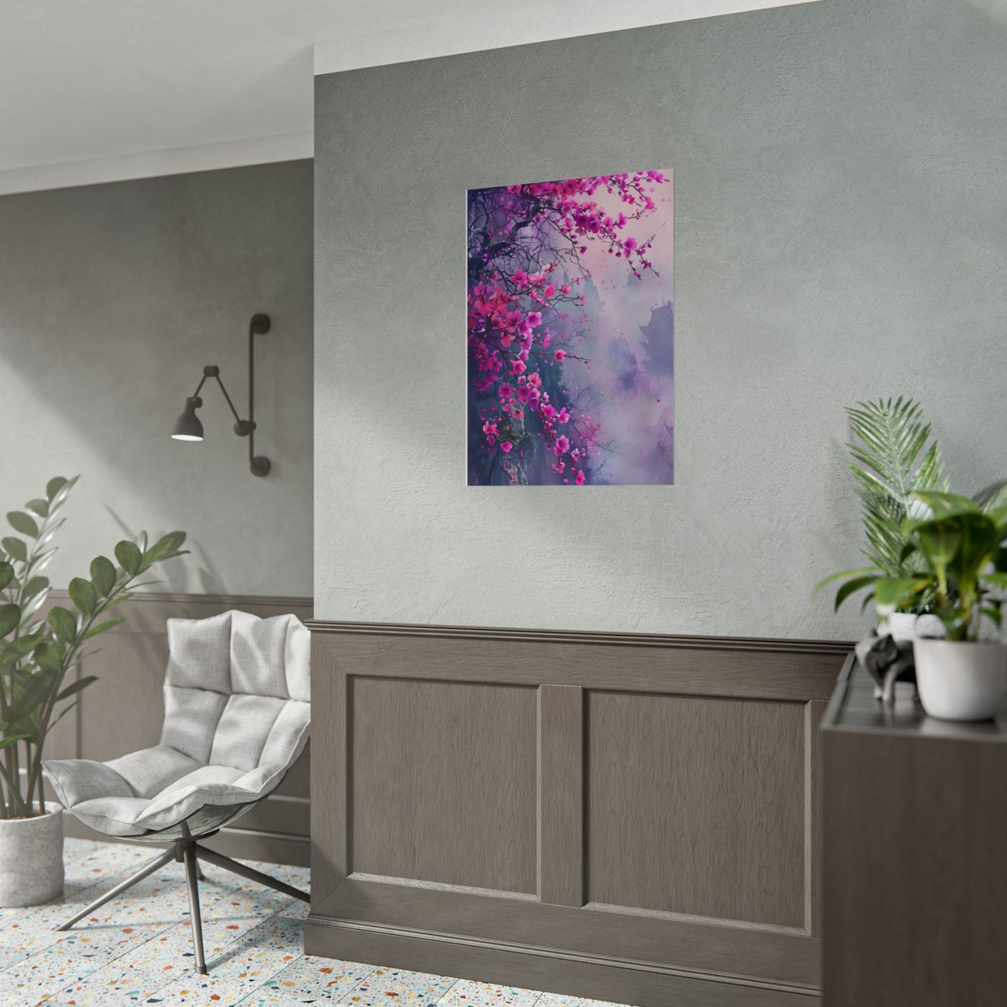 Pink Plum Blossom Wall Art
