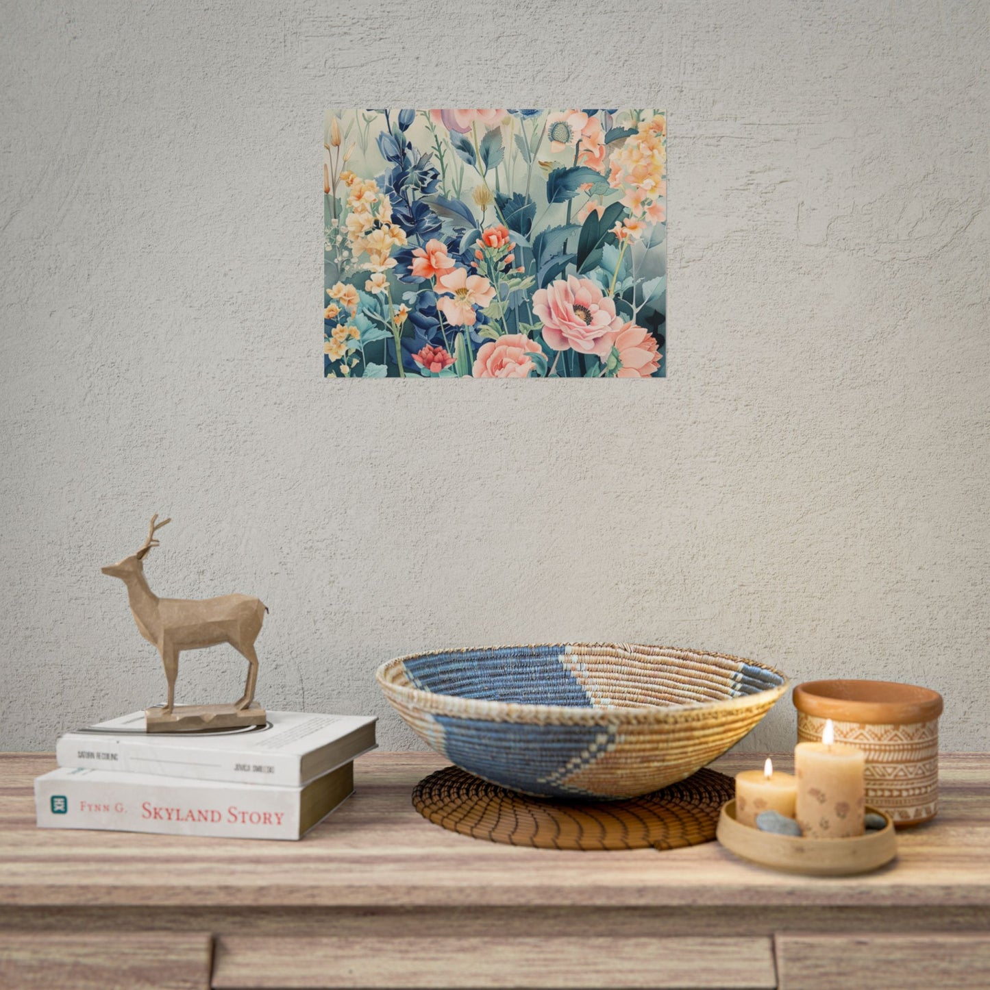 Vintage Floral Botanical Poster — Rolled Wall Art Print