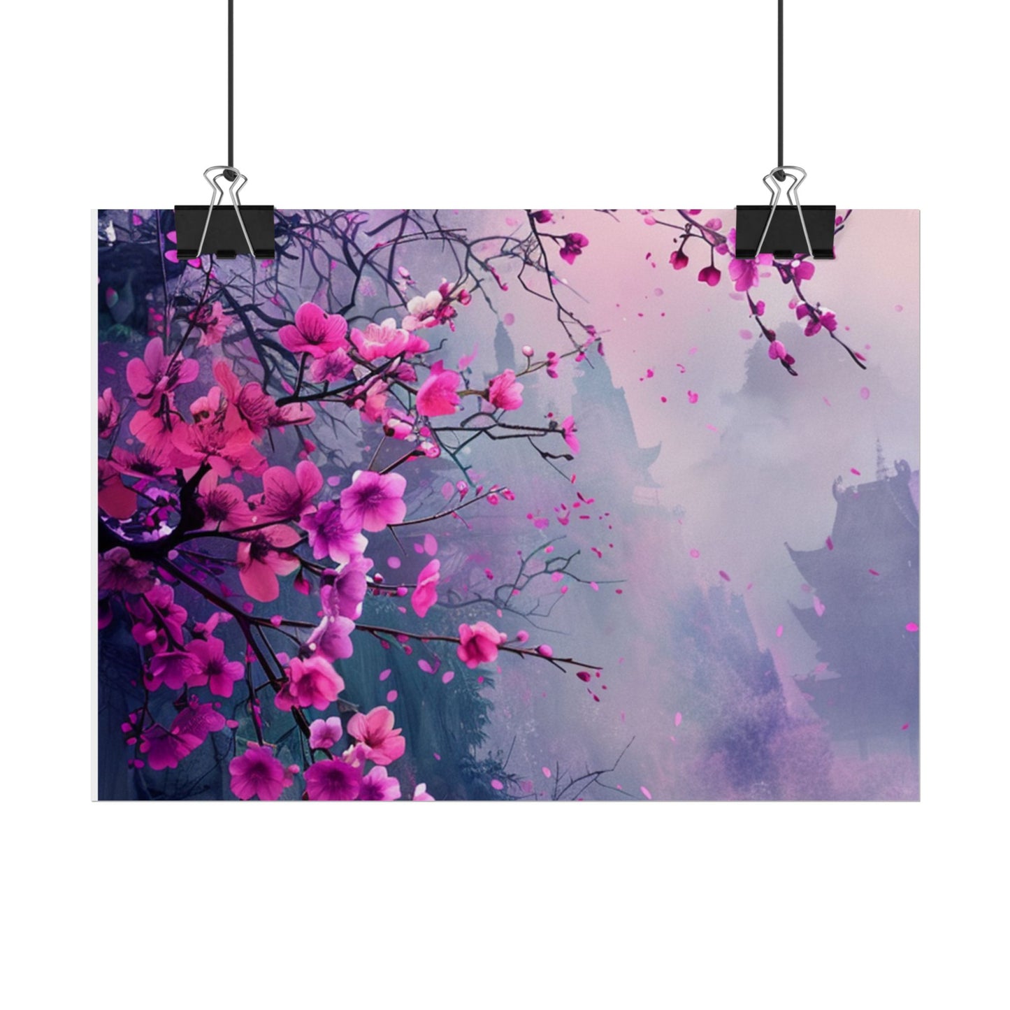 Pink Plum Blossom Wall Art