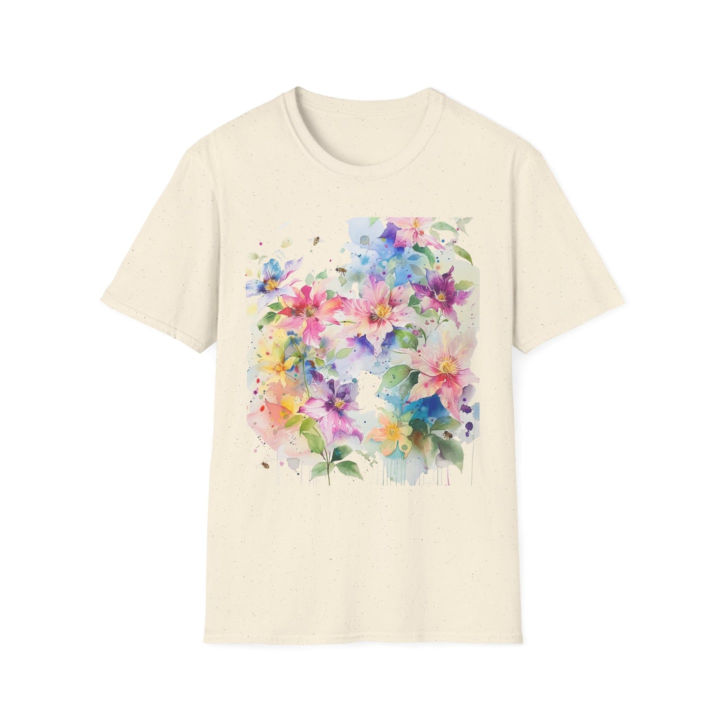 Watercolor Floral T-Shirt — Pastel Bloom Garden Tee