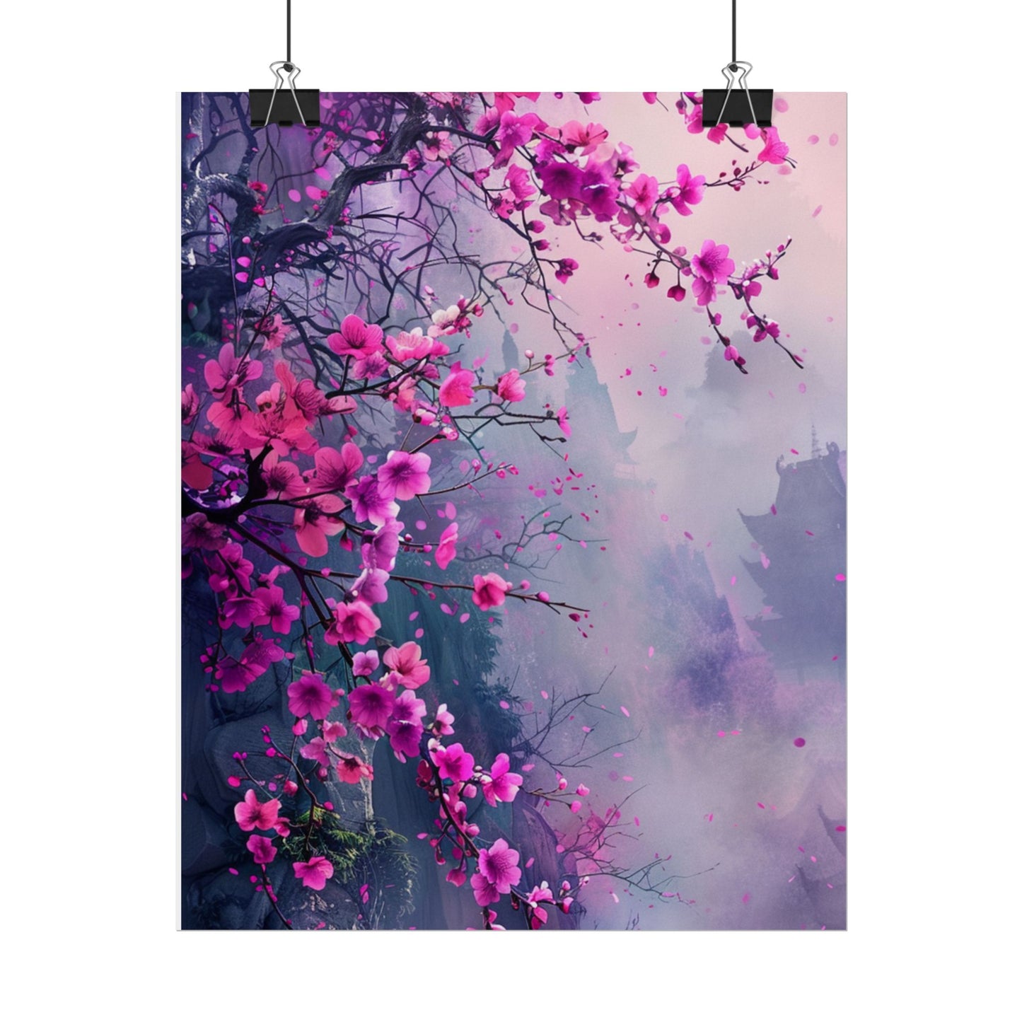 Pink Plum Blossom Wall Art