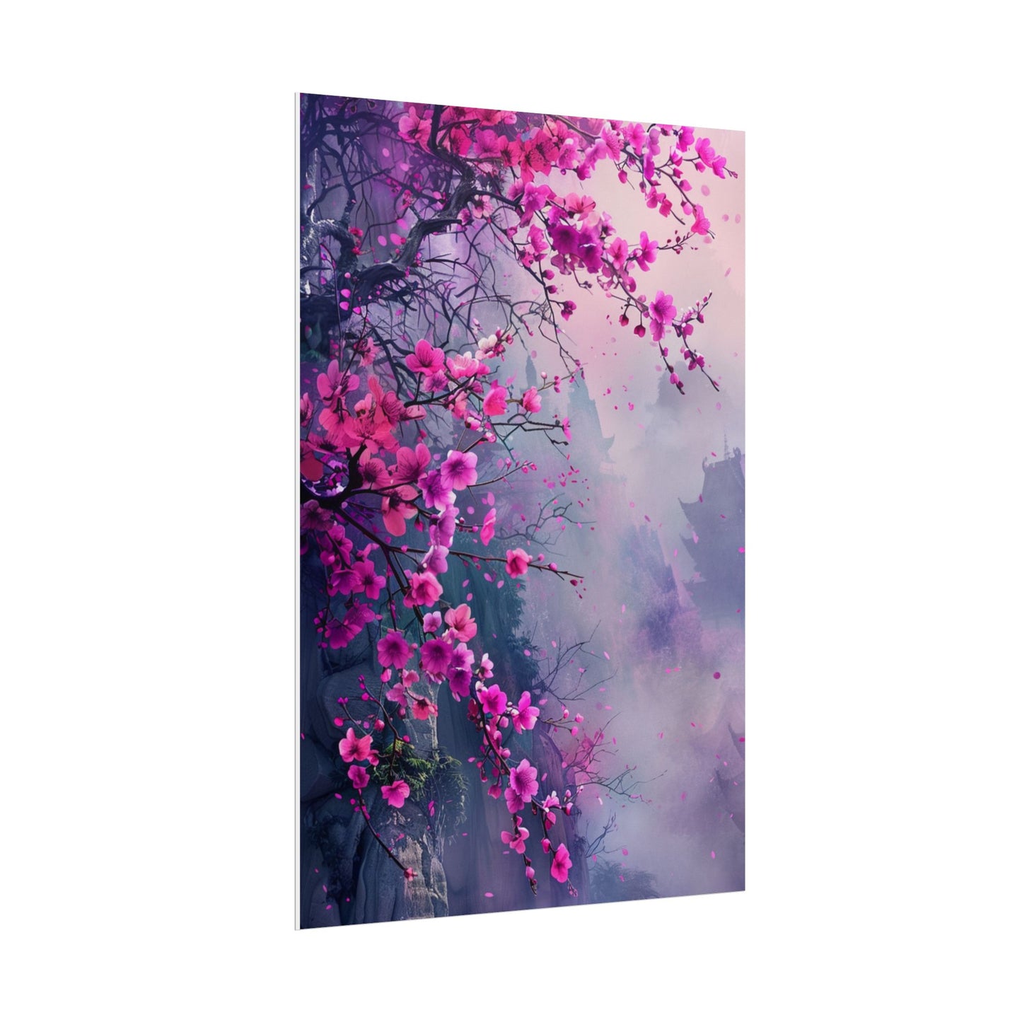 Pink Plum Blossom Wall Art
