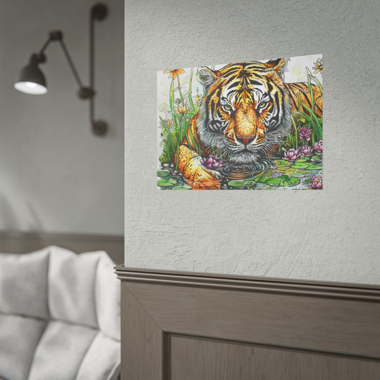 Tiger Illustration Poster — Rolled Art Print