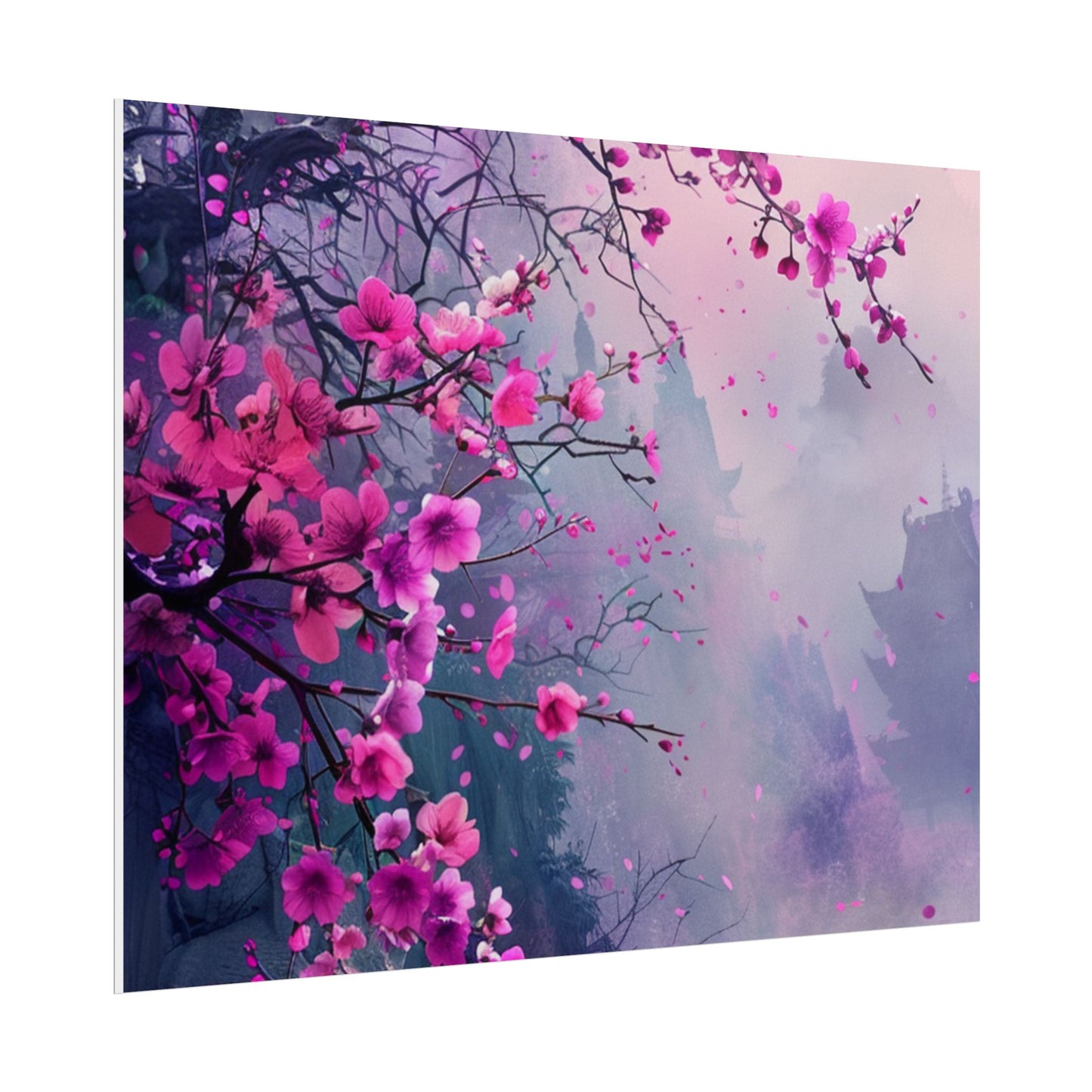 Pink Plum Blossom Wall Art