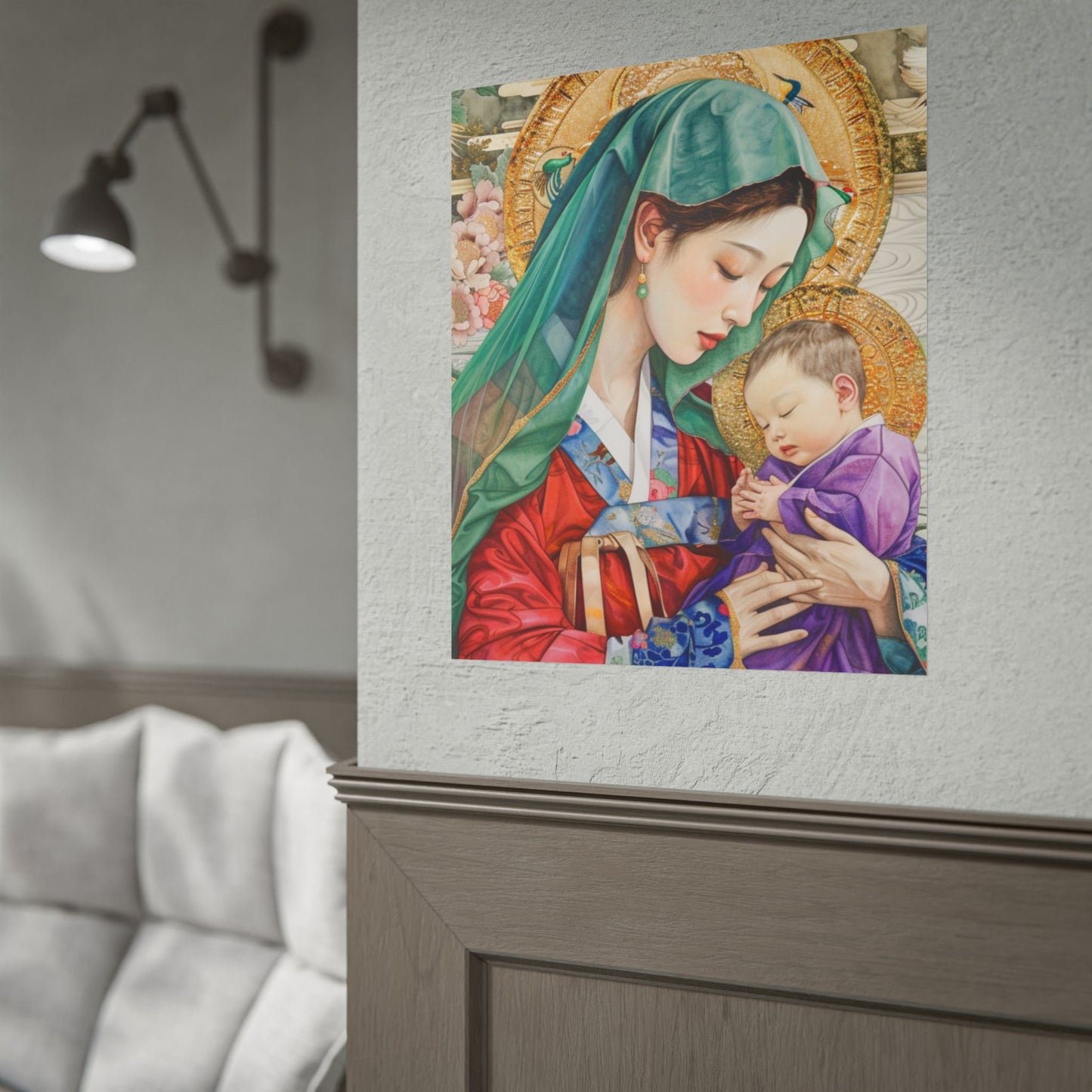 Madonna and Child Poster — Elegant Religious Art Print (Rolled Poster)