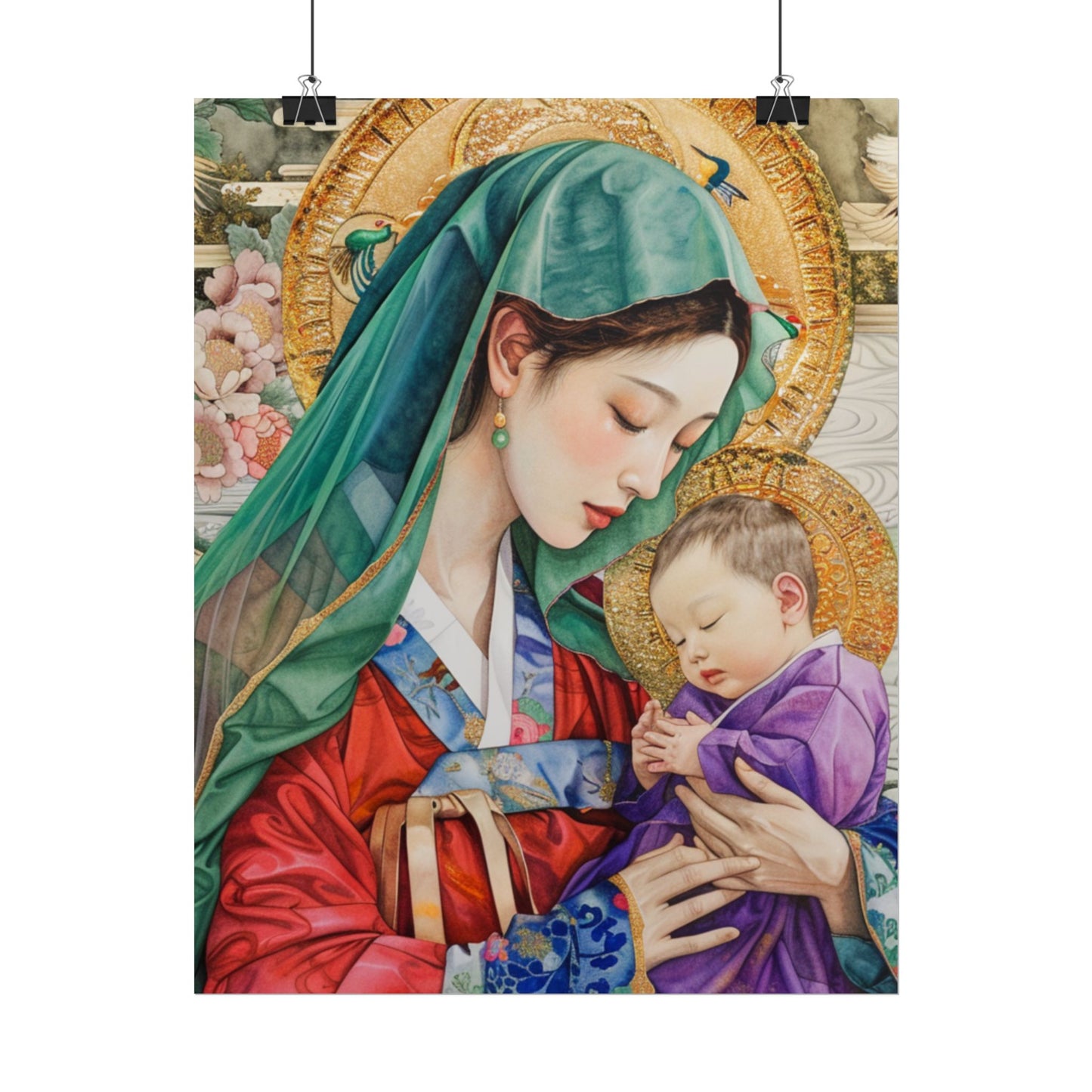 Madonna and Child Poster — Elegant Religious Art Print (Rolled Poster)