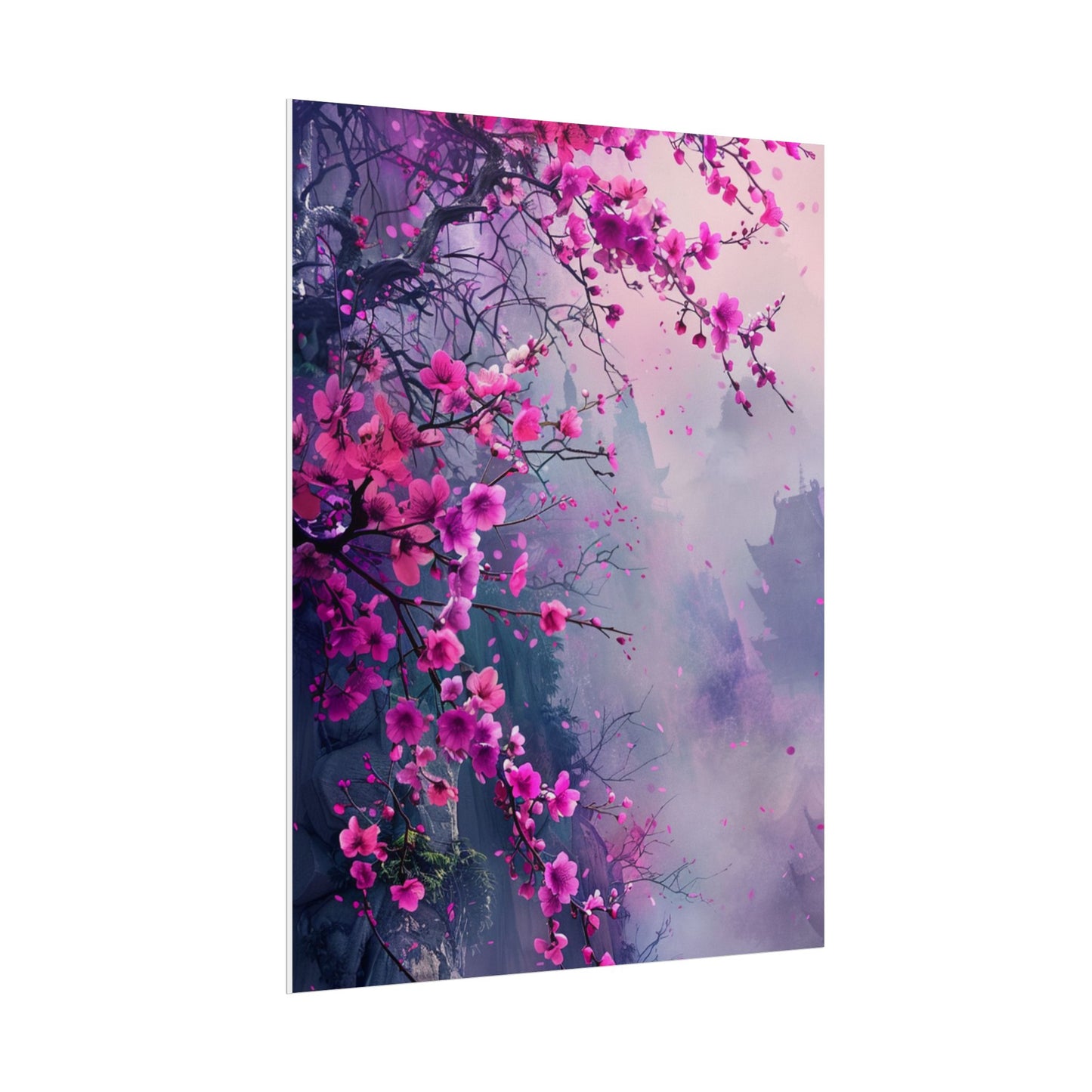 Pink Plum Blossom Wall Art