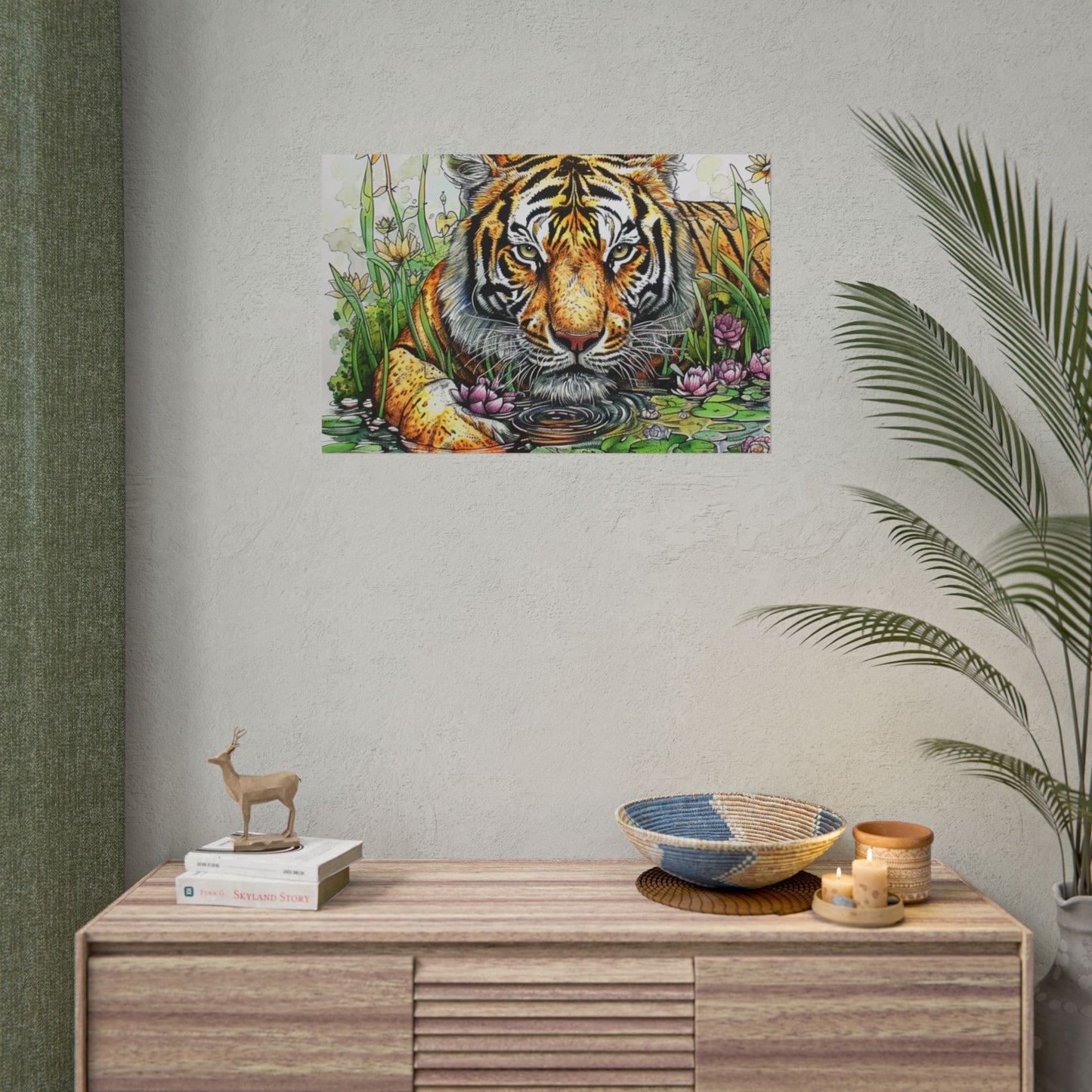 Tiger Illustration Poster — Rolled Art Print