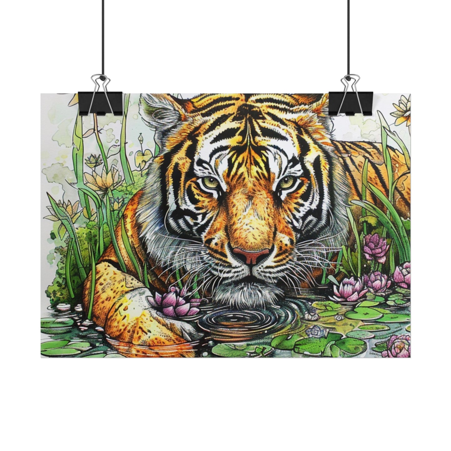 Tiger Illustration Poster — Rolled Art Print