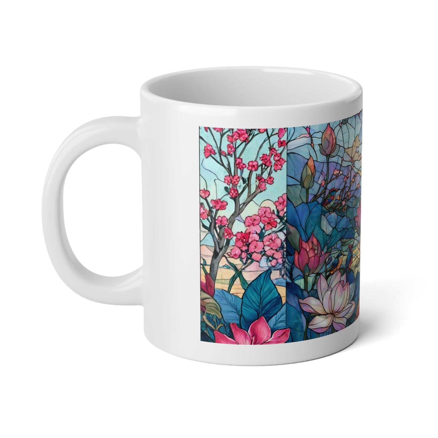 Lotus Stained Glass Art Coffee Mug