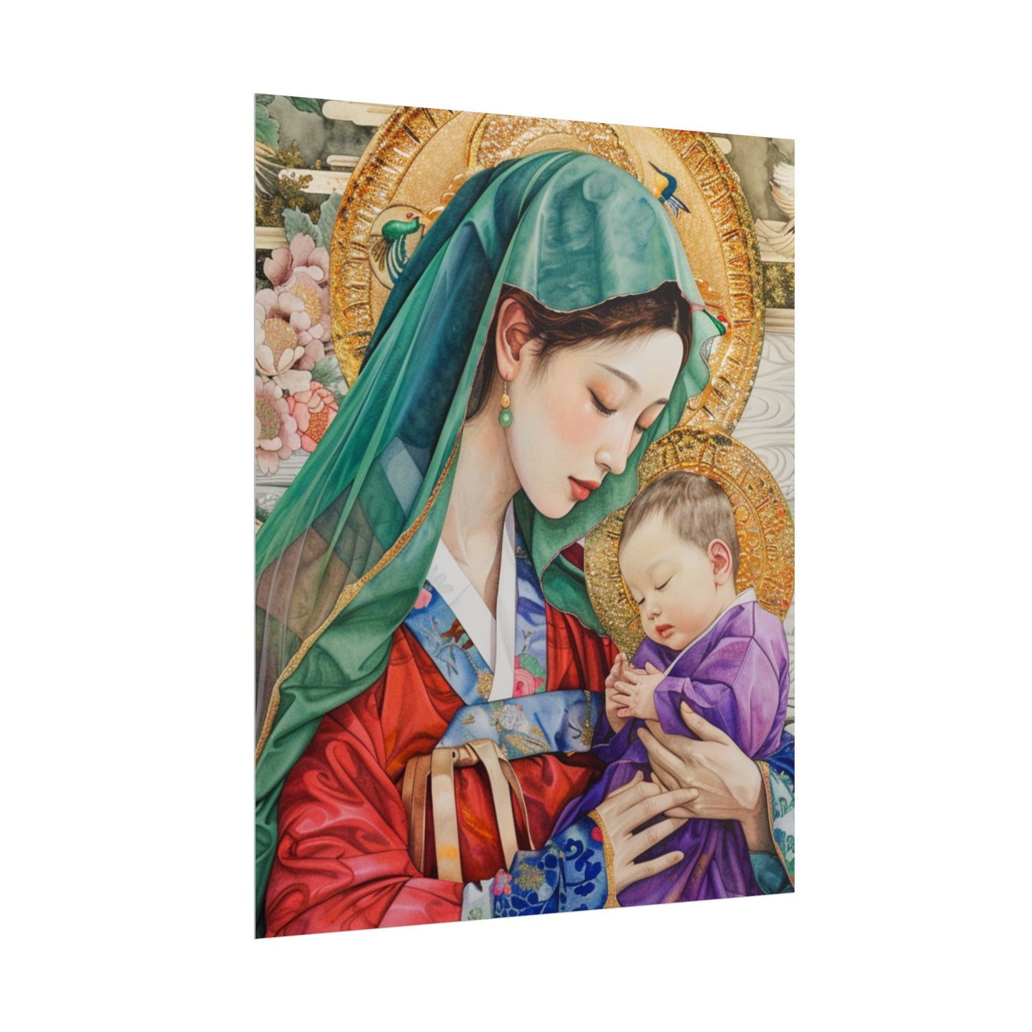 Madonna and Child Poster — Elegant Religious Art Print (Rolled Poster)