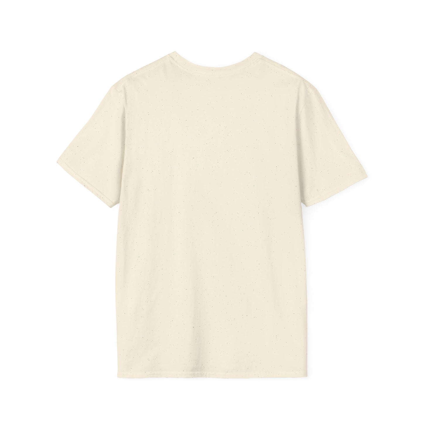 White T‑Shirt with Blue Watercolor Tiger Print — Gentle Jungle Graphic Tee