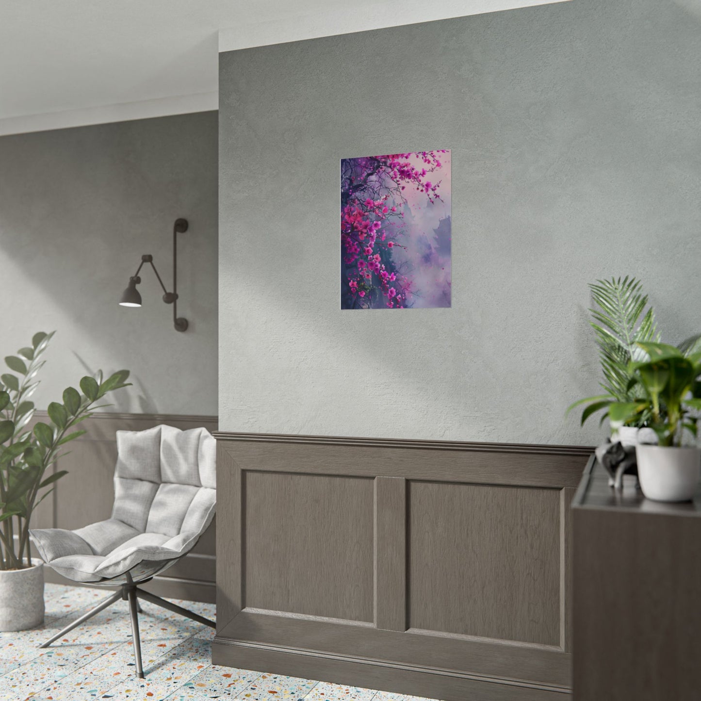Pink Plum Blossom Wall Art
