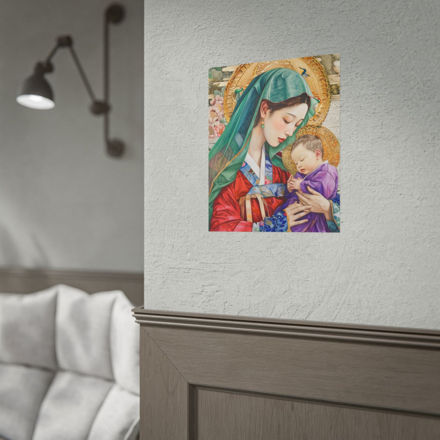 Madonna and Child Poster — Elegant Religious Art Print (Rolled Poster)