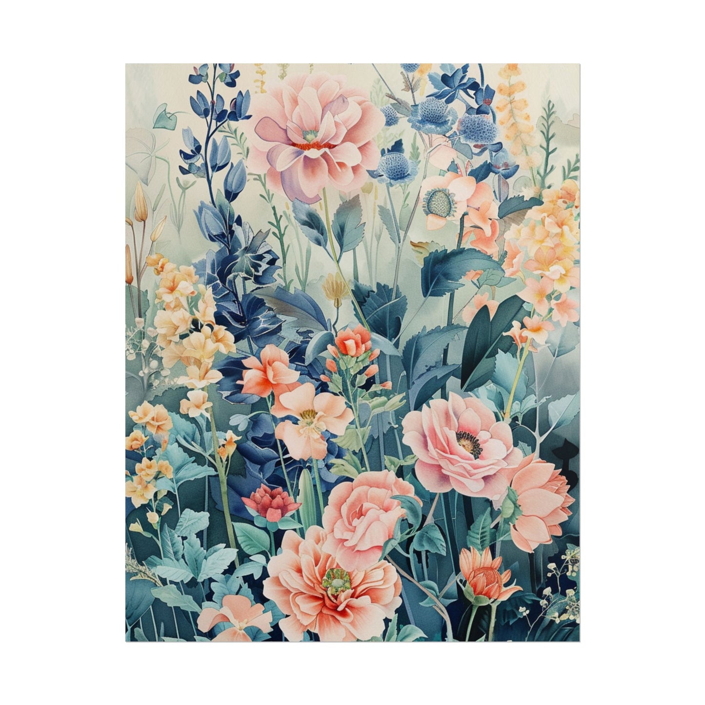 Vintage Floral Botanical Poster — Rolled Wall Art Print