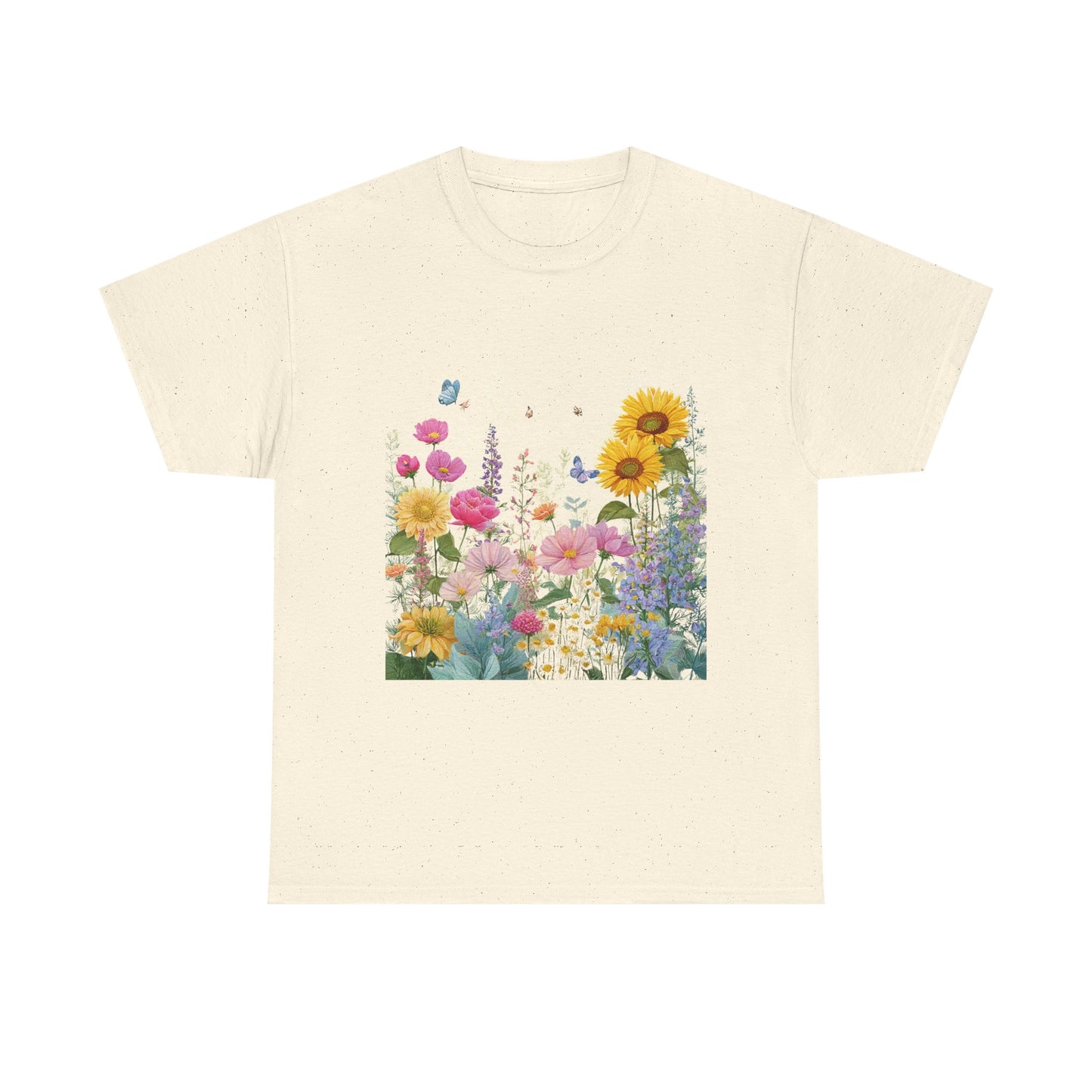 Floral Garden Tee — Sunflower & Wildflower Bouquet Graphic T-Shirt