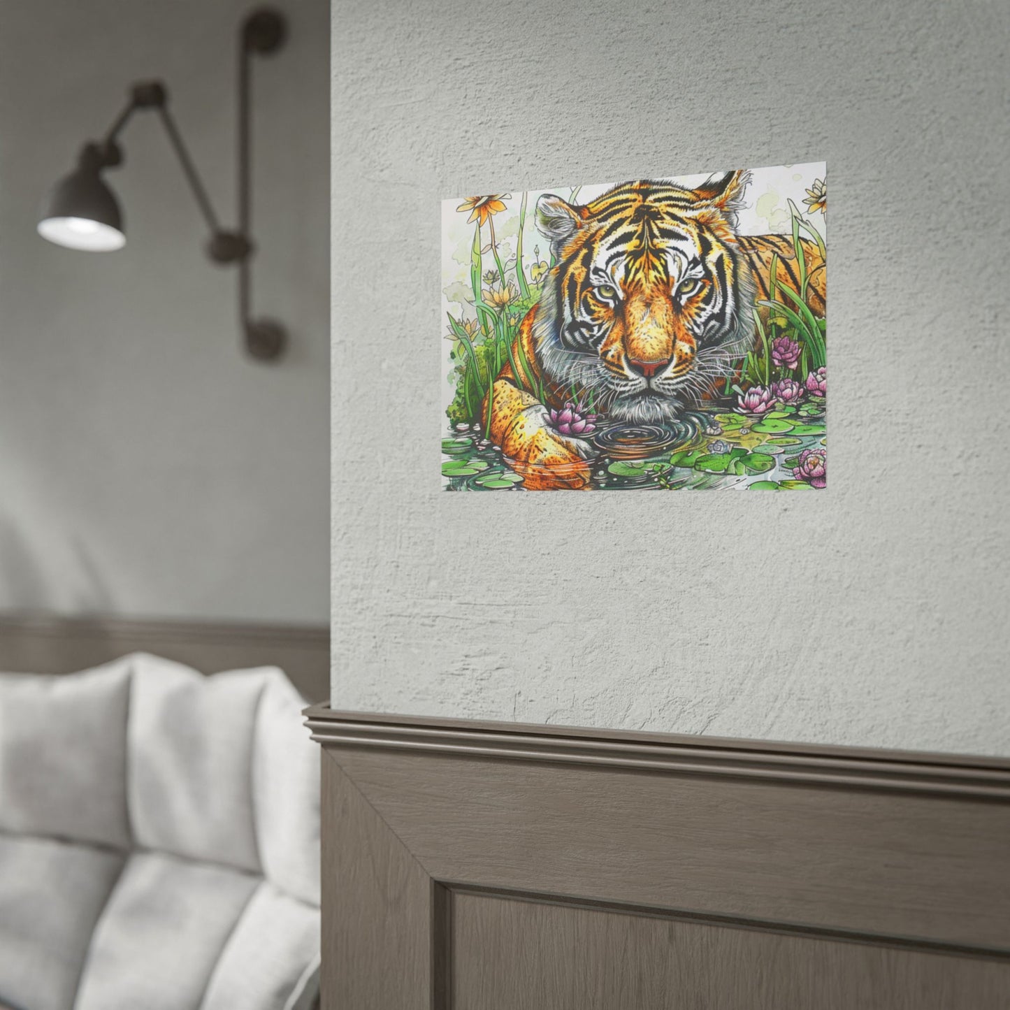 Tiger Illustration Poster — Rolled Art Print