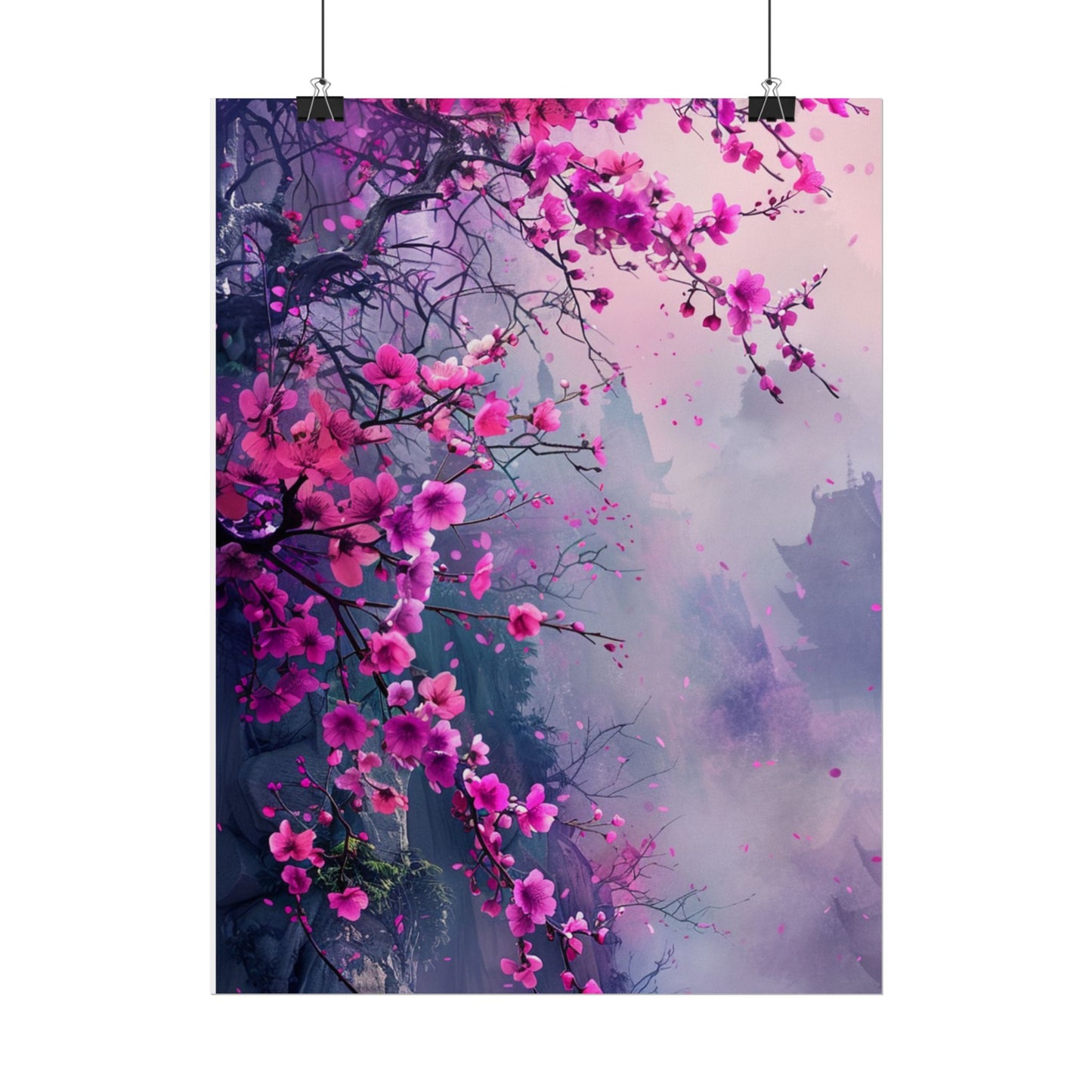 Pink Plum Blossom Wall Art