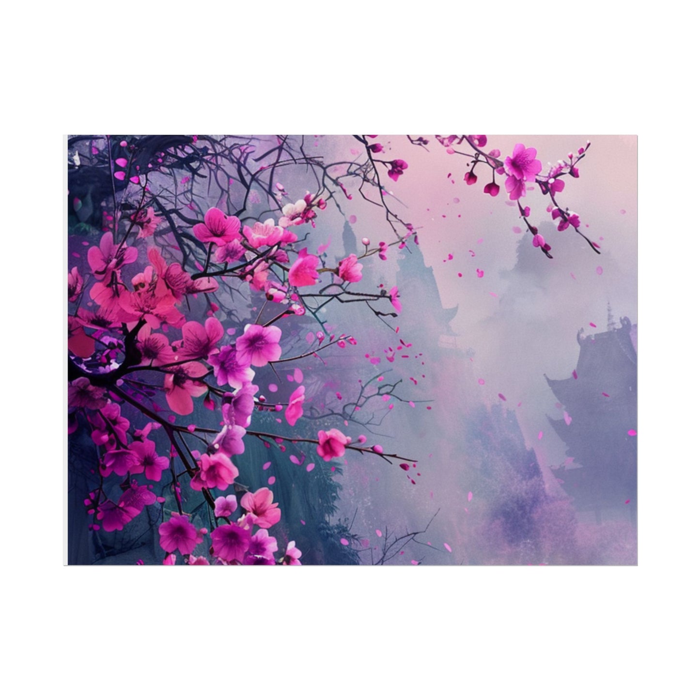Pink Plum Blossom Wall Art