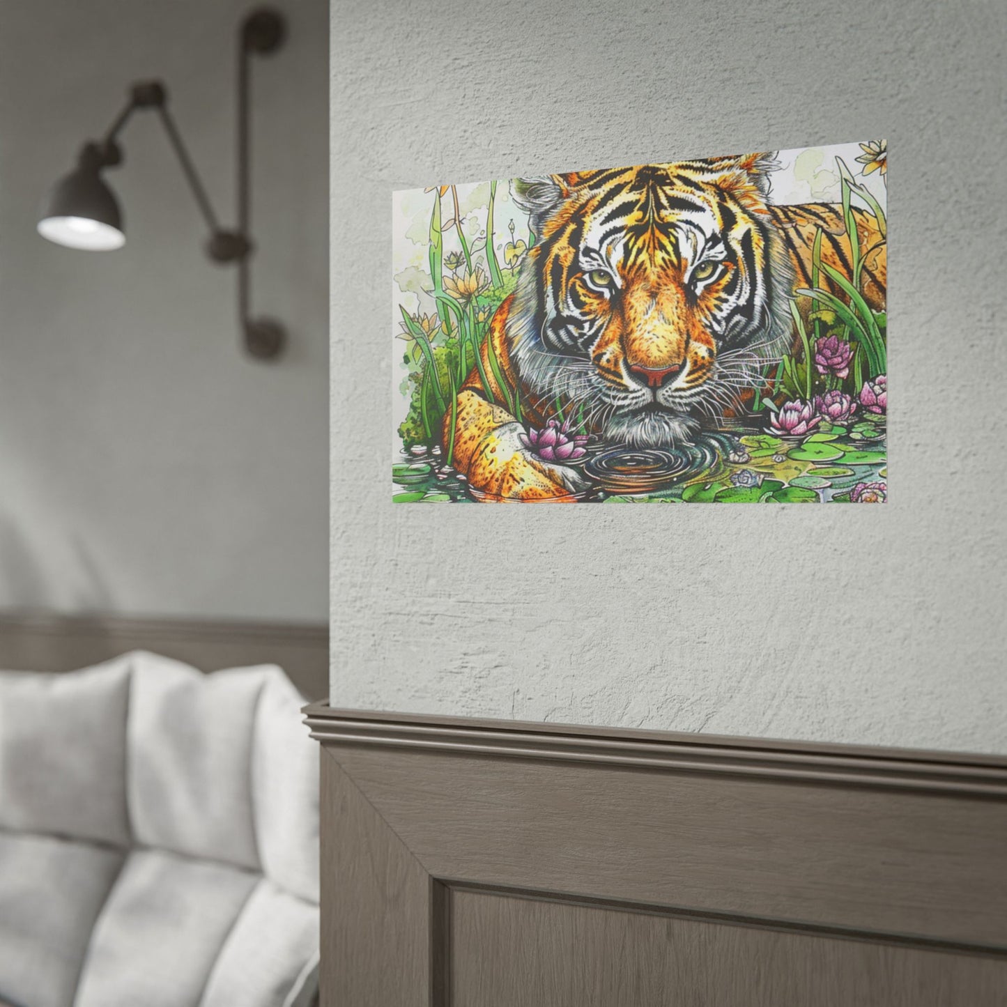 Tiger Illustration Poster — Rolled Art Print