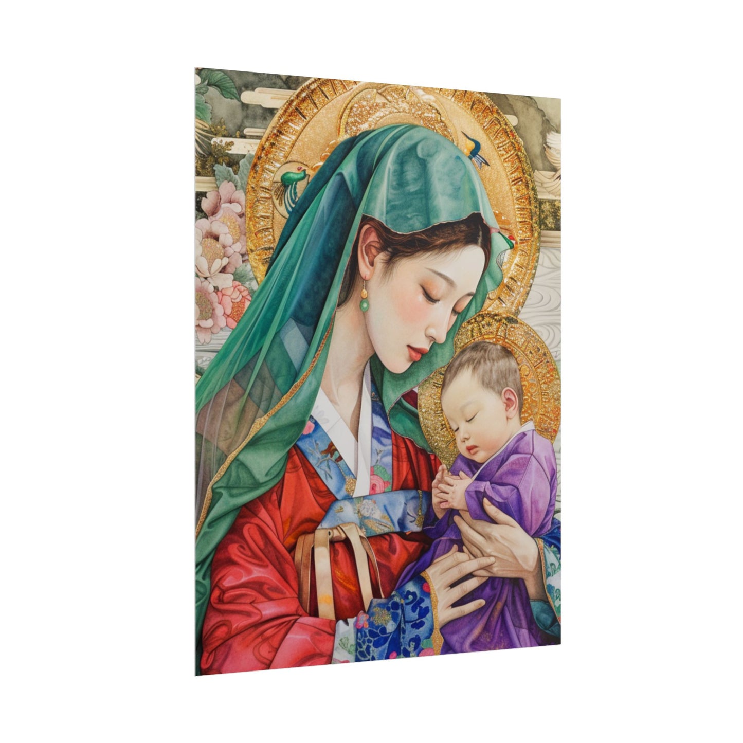 Madonna and Child Poster — Elegant Religious Art Print (Rolled Poster)
