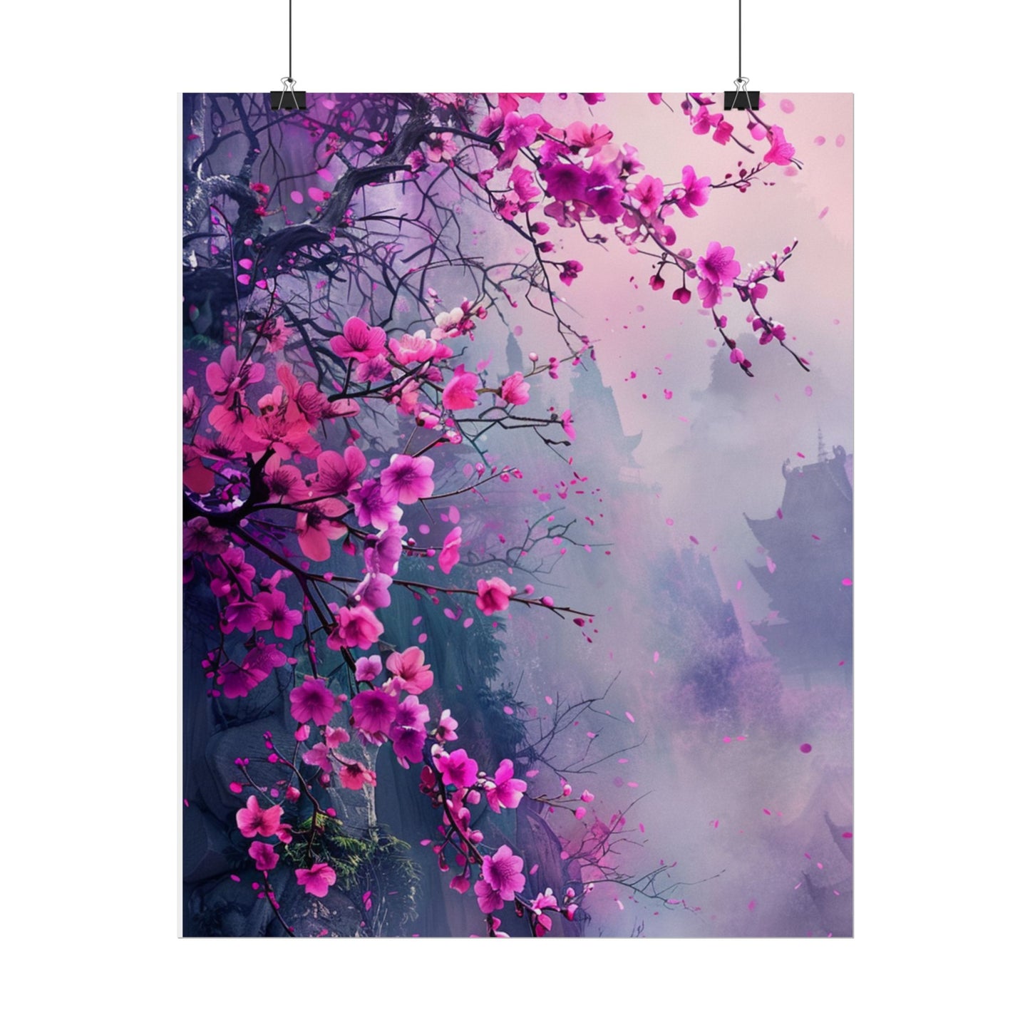 Pink Plum Blossom Wall Art