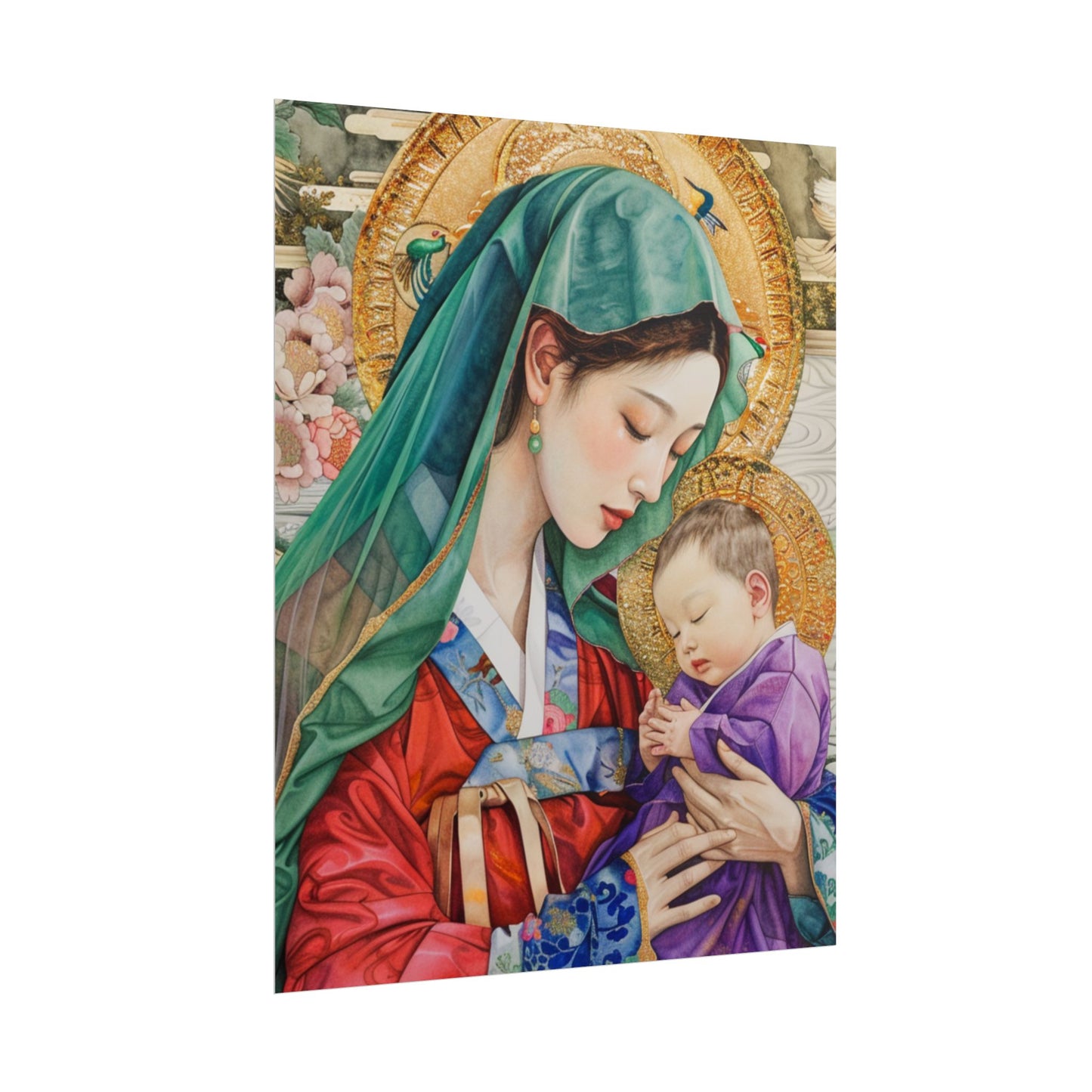 Madonna and Child Poster — Elegant Religious Art Print (Rolled Poster)