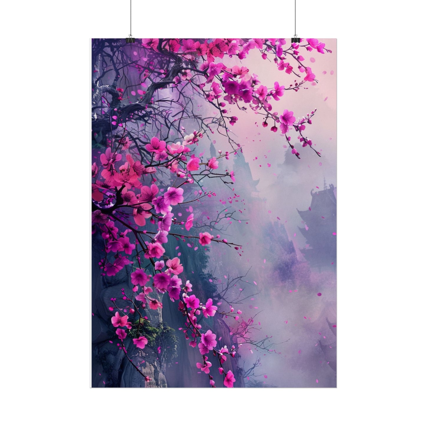 Pink Plum Blossom Wall Art
