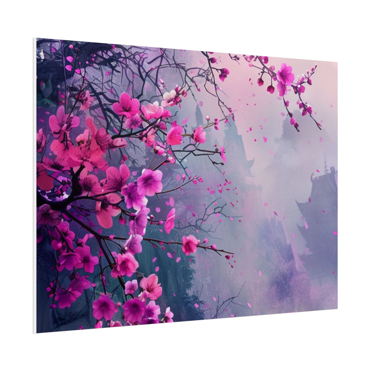 Pink Plum Blossom Wall Art