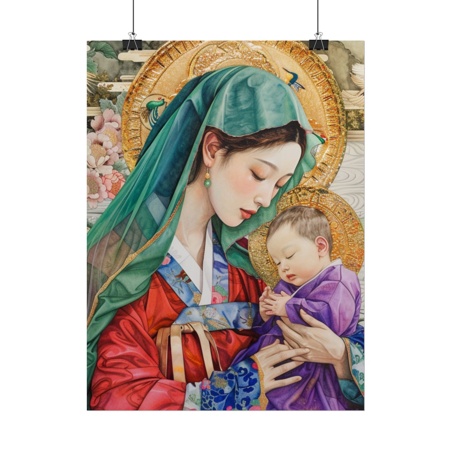 Madonna and Child Poster — Elegant Religious Art Print (Rolled Poster)